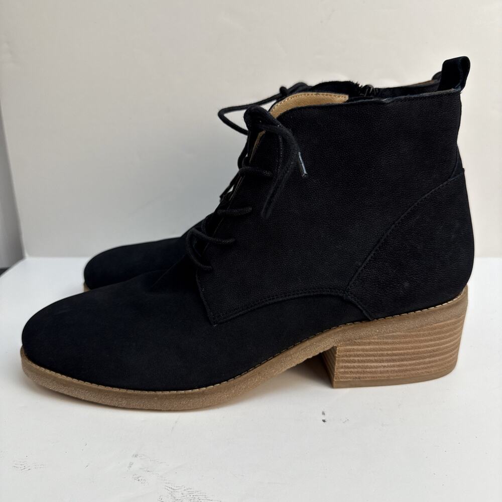 Lucky Brand Womens Shoe Tamela Ankle Boot Lace Up Booties Black Morocco 11 M NWB - Picture 4 of 10